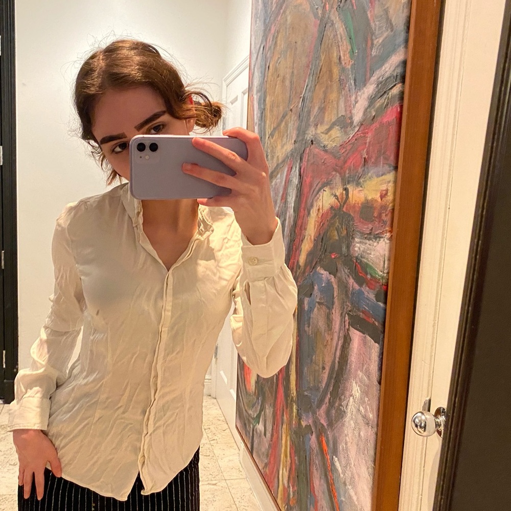 Emporio Armani White Long sleeve Button Up ( shirt has been straightened )